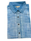Cotton short sleeve Shibori Shirt Sky Blue