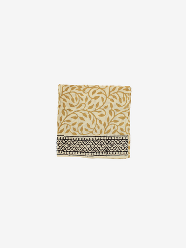 Handmade Block Print Cotton Bandana floral print in Kashish (green)