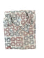 Cotton short sleeve hand block shirt-Beige and Red Geometric Print