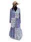 Blue Cotton Block Print Duster/Maxi Dress.