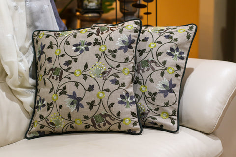 Pillow Cover - Set of Two Elephant embroidery