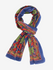 Handmade Block Print Sarong/Scarf Roses on Blue