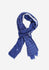 Large Jamdani handwoven scarf in soft cotton in blue and white checkered pattern.
