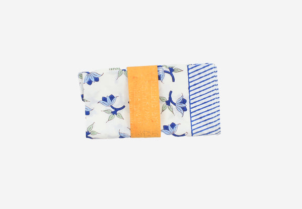 Tea Towel blue all over flowers