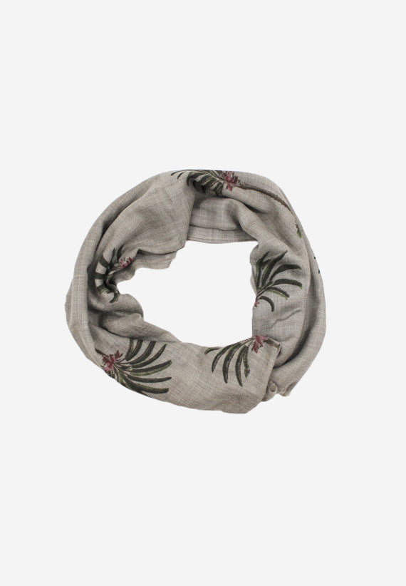 Cashmere Hand Block-Beautiful Palm Tree Motif Scarf