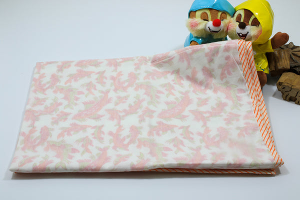Hand block Fish Print Baby Blanket in Cotton