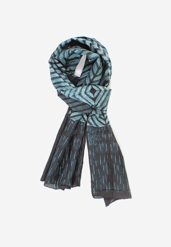 Silk Shibori Mystic-blue