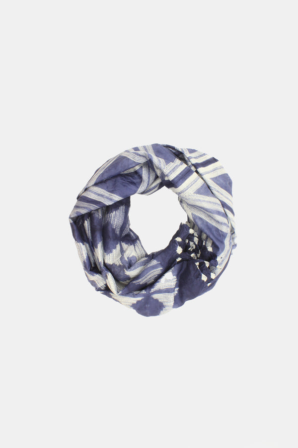 Silk Hand made Shibori Scarf Violet