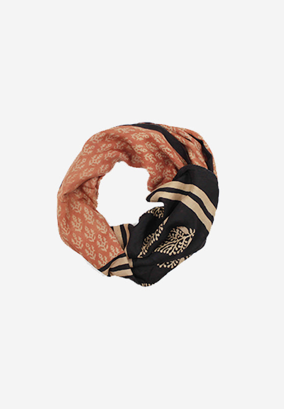 Handmade Silk Block Print Natural Dyes Rust