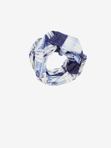 Silk Shibori Constellation blue