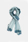 Sea blue Silk  Shibori handmade scarf