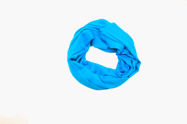 Cashmere Solid Blue Scarf