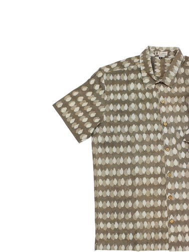Cotton short sleeve hand block shirt
