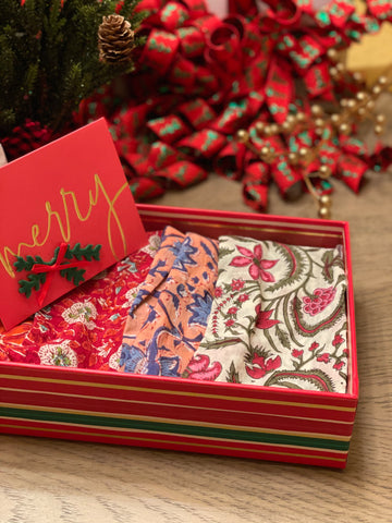 Gift Set: Hand-Block Print Cotton Head Bands