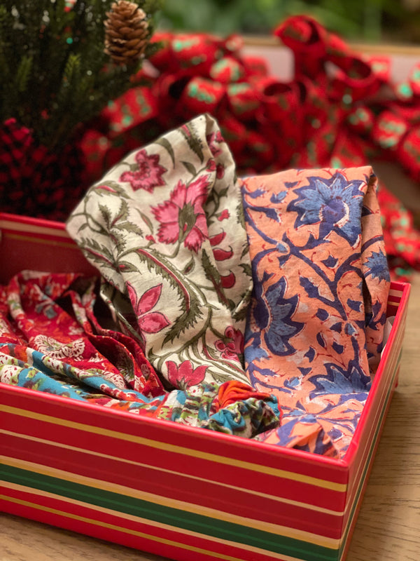 Gift Set: Hand-Block Print Cotton Head Bands