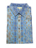 Cotton short sleeve Shibori Shirt Blue and Brown