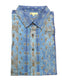 Cotton short sleeve Shibori Shirt Blue and Brown