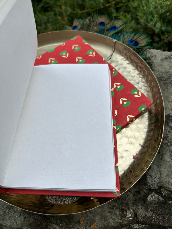 Hand Made Paper Journal Red