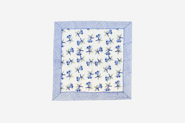 Tea Towel blue all over flowers