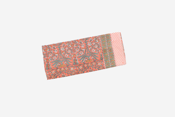 Cotton Peach Handmade Block Print Sarong