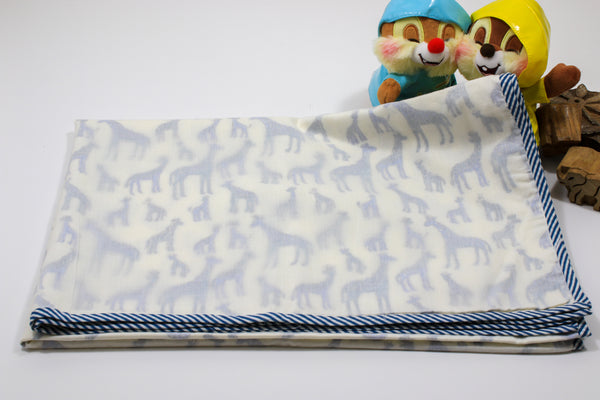Hand block Giraffe Print Baby Blanket in Cotton