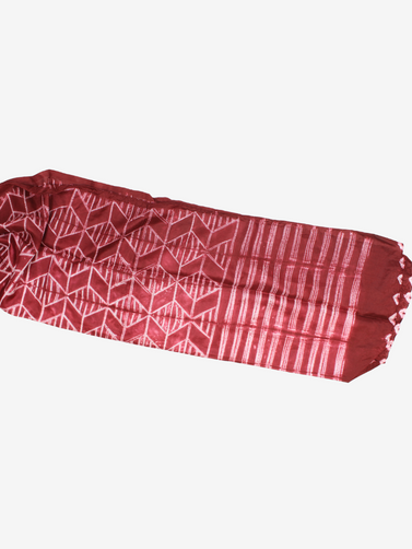 Shibori Silk handmade Burgandy scarf