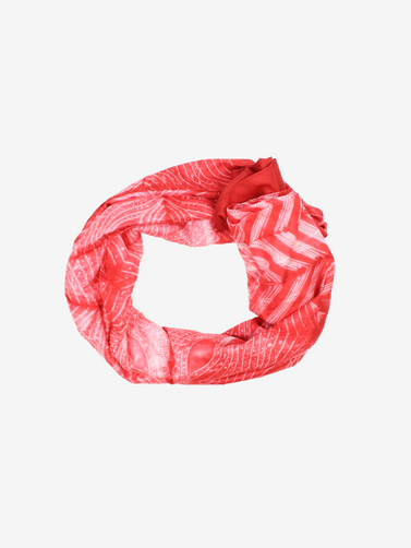Shibori Silk handmade Bright Red scarf