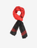 Shibori Silk handmade Red and Black scarf