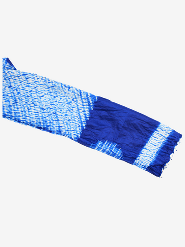 Indigo Shibori Silk handmade scarf